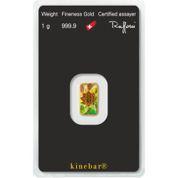1g ARGOR HERAEUS Kinebar zlatý investiční slitek 1g ARGOR HERAEUS Kinebar zlatý investiční slitek