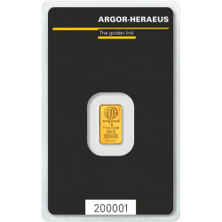 1g ARGOR HERAEUS Kinebar zlatý investiční slitek 1g ARGOR HERAEUS Kinebar zlatý investiční slitek
