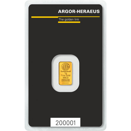 1g ARGOR HERAEUS zlatý investiční slitek