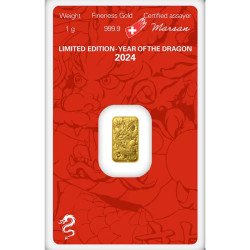 1g Lunární série Rok draka 2024 ARGOR HERAEUS zlatý investiční slitek 1g Lunární série Rok draka 2024 ARGOR HERAEUS zlatý investiční slitek