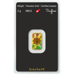 2g ARGOR HERAEUS Kinebar zlatý investiční slitek 2g ARGOR HERAEUS Kinebar zlatý investiční slitek