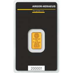2g ARGOR HERAEUS Kinebar zlatý investiční slitek 2g ARGOR HERAEUS Kinebar zlatý investiční slitek