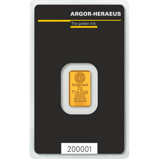 2g ARGOR HERAEUS zlatý investiční slitek