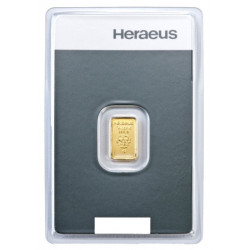 1g HERAEUS Kinebar zlatý investiční slitek 1g HERAEUS Kinebar zlatý investiční slitek