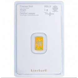 1g HERAEUS Kinebar zlatý investiční slitek 1g HERAEUS Kinebar zlatý investiční slitek