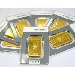 1 Oz HERAEUS 31,1g zlatý investiční slitek 1 Oz HERAEUS 31,1g zlatý investiční slitek