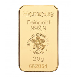 20g HERAEUS zlatý investiční slitek 20g HERAEUS zlatý investiční slitek