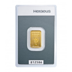 5g HERAEUS zlatý investiční slitek 5g HERAEUS zlatý investiční slitek
