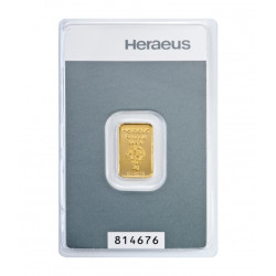 2g HERAEUS zlatý investiční slitek 2g HERAEUS zlatý investiční slitek