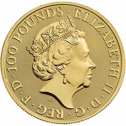 1 Oz The Queen's Beasts The White Greyhound 2021 zlatá investiční mince
