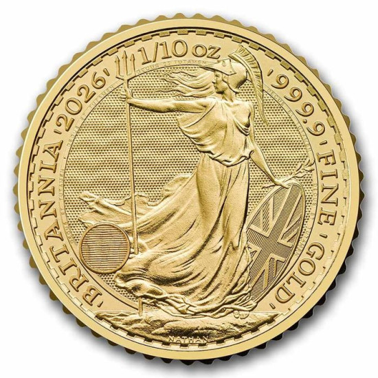 1/10 Oz Britannia zlatá investiční mince King Charles III.