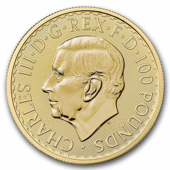 1 Oz Britannia zlatá investiční mince King Charles III.