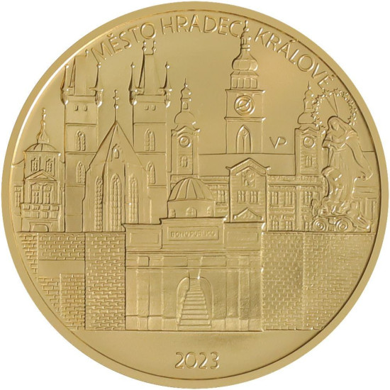 Hradec Králové 2023 Městská památková rezervace zlatá mince Standard