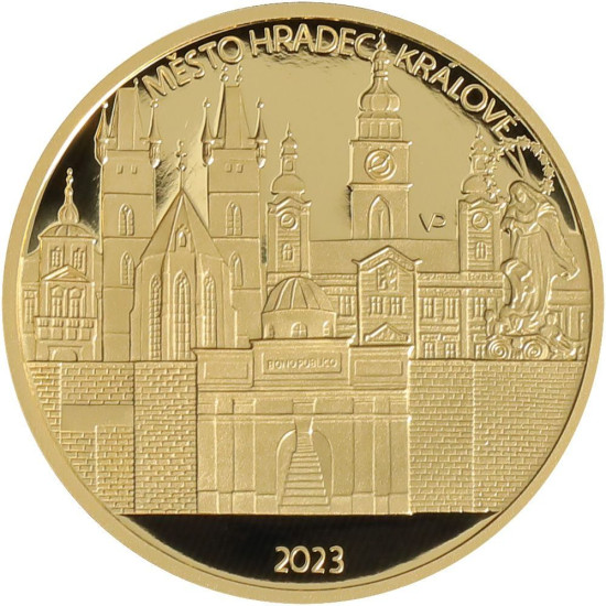 Hradec Králové 2023 Městská památková rezervace zlatá mince Proof