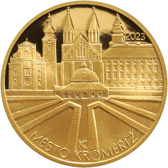 Kroměříž 2023 Městská památková rezervace zlatá mince Proof