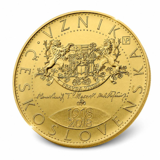 Vznik Československa 1oz 2018 Zlatá mince Standard