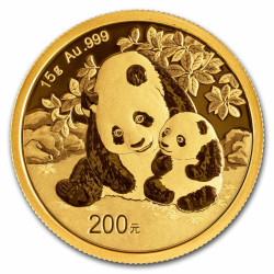 15g Panda zlatá investiční mince 15g Panda zlatá investiční mince