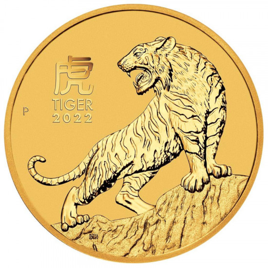 1 Oz Lunární Rok Tygra 2022 zlatá investiční mince