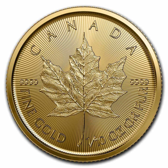 1/10 Oz Maple Leaf zlatá investiční mince