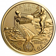 1 Oz Zlatá horečka na Klondiku - Hledání zlata 2022 zlatá investiční mince 1 Oz Zlatá horečka na Klondiku - Hledání zlata 2022 zlatá investiční mince