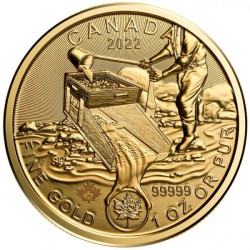 1 Oz Zlatá horečka na Klondiku - Hledání zlata 2022 zlatá investiční mince 1 Oz Zlatá horečka na Klondiku - Hledání zlata 2022 zlatá investiční mince