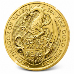 1 Oz The Queen's Beasts Red Dragon 2017 zlatá investiční mince