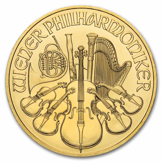 1 Oz Wiener Philharmoniker zlatá investiční mince