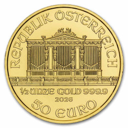1/2 Oz Wiener Philharmoniker zlatá investiční mince