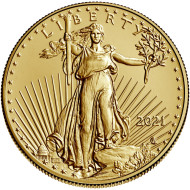 1 Oz American Eagle 2021 Verze 2 zlatá investiční mince