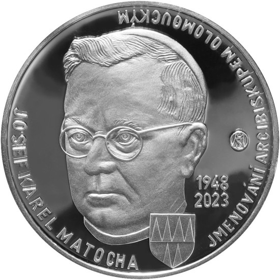 J. K. Matocha arcibiskupem olomouckým 75. výročí 2023 Stříbrná mince Proof