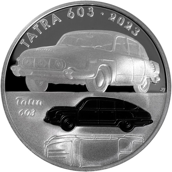 Pocta ČNB Luboši Charvátovi Tatra 603 2023 Stříbrná sada Proof