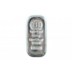 250g Argor Heraeus / Heraeus stříbrný investiční slitek 250g Argor Heraeus / Heraeus stříbrný investiční slitek