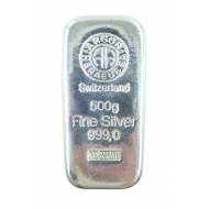 500g Argor Heraeus / Heraeus stříbrný investiční slitek 500g Argor Heraeus / Heraeus stříbrný investiční slitek
