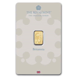 1g The Royal Mint Britannia zlatý investiční slitek 1g The Royal Mint Britannia zlatý investiční slitek