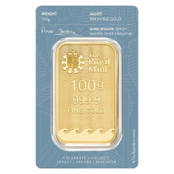 100g The Royal Mint Britannia zlatý investiční slitek 100g The Royal Mint Britannia zlatý investiční slitek